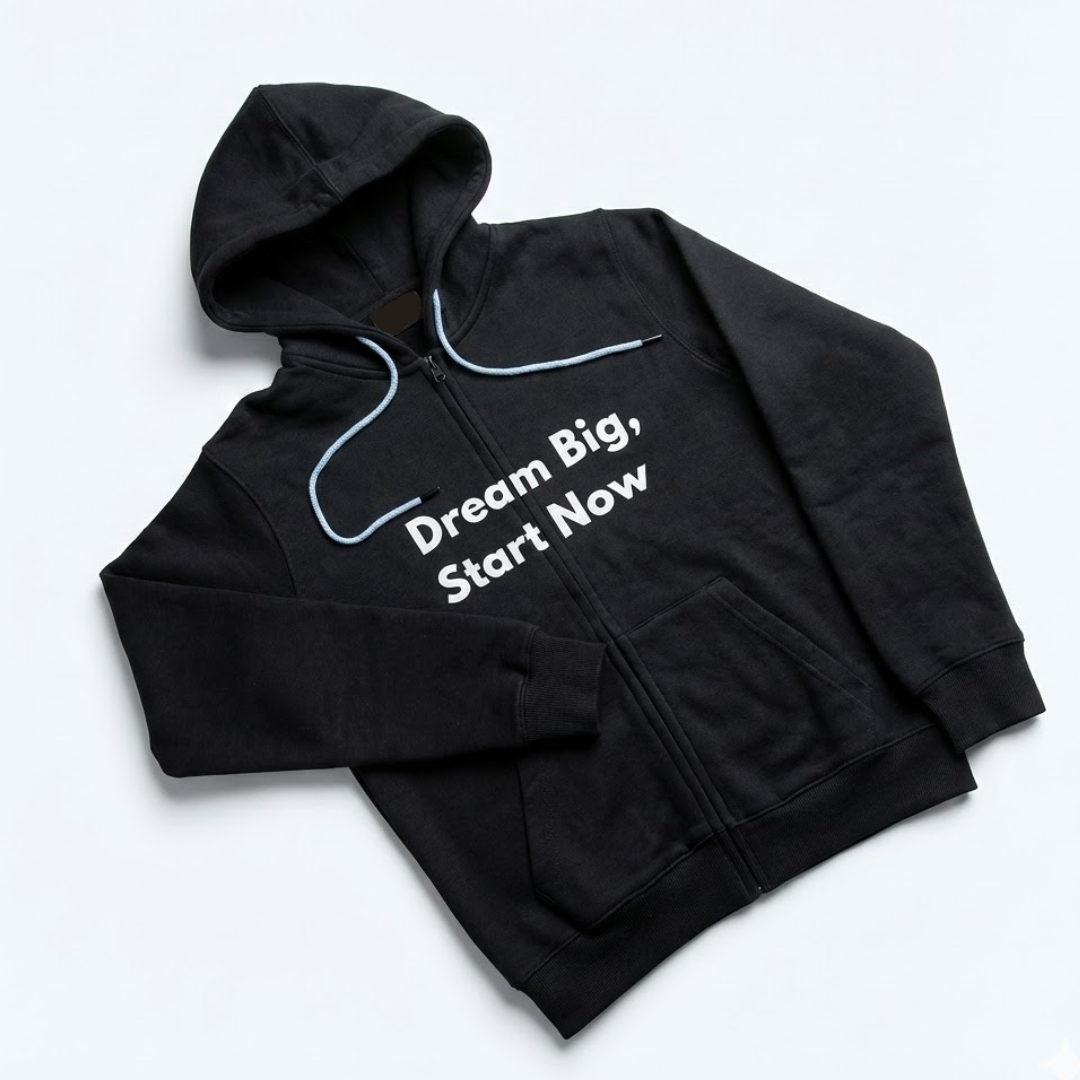 "Dream Big, Start Now" Heavyweight Zip-Up Hoodie