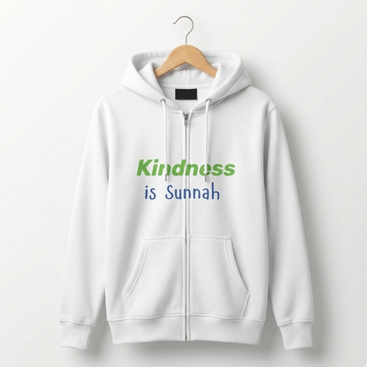 The Daily Reminder Zip-Up Hoodie - Kindness is Sunnah