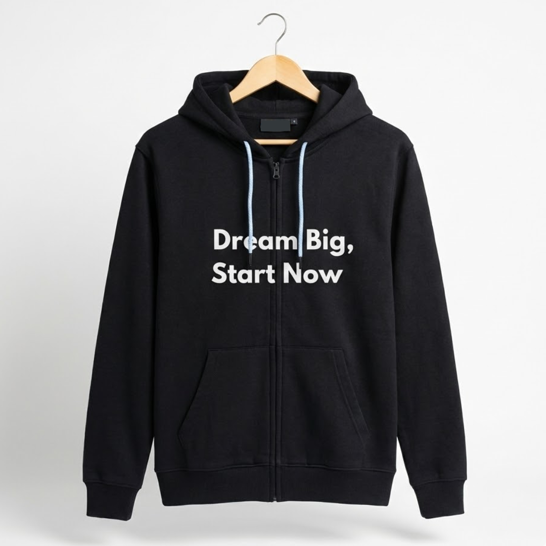 "Dream Big, Start Now" Heavyweight Zip-Up Hoodie